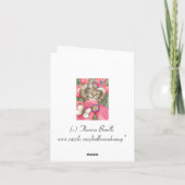 Carte de note de blanc de chaton de tulipe (Dos)