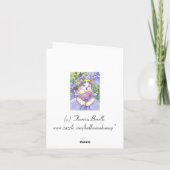Carte de note de blanc de chaton d'iris (Dos)