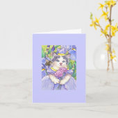 Carte de note de blanc de chaton d'iris (Fleur jaune)