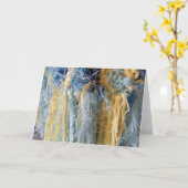 Carte de note de blanc d'image de fil (Fleur jaune)