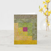 Carte de note de bloc d'édredon (Fleur jaune)