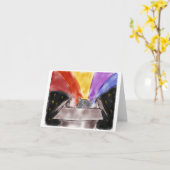 Carte de note de boîte d'arc-en-ciel (Fleur jaune)