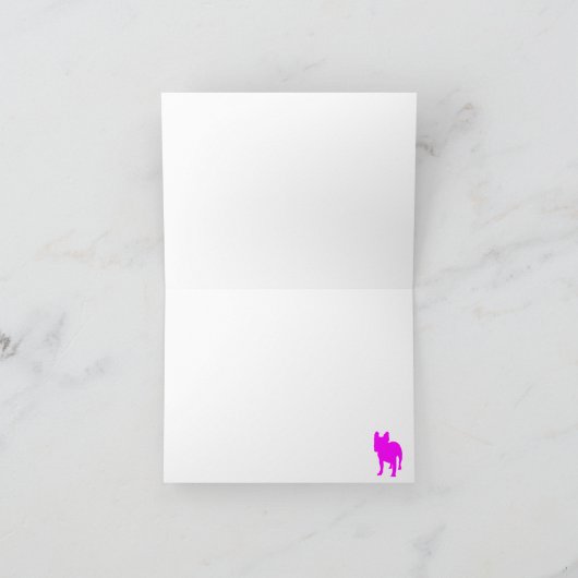 Carte de note de bouledogue français (Intérieur)