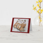 carte de note de bouledogues (Fleur jaune)