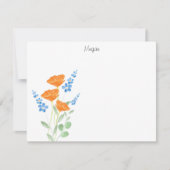 Carte de note de Bouquet de couleur d'aquarelle à  (Devant)
