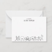 Carte de note de budget de dessin animé de chien m (Devant)