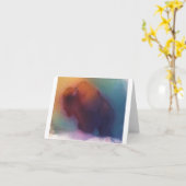 Carte de note "de Buffalo américain" - (Fleur jaune)