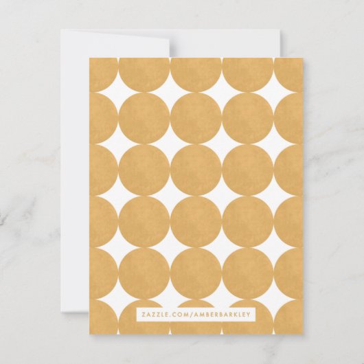 Carte de note de cadre d'arc moderne - Jaune (Dos)