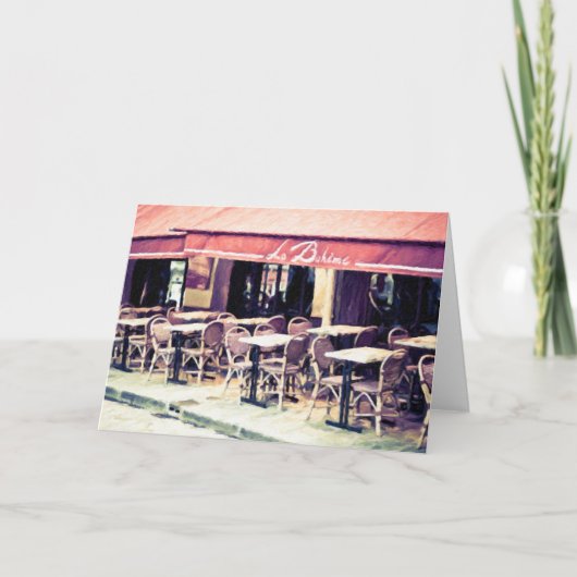 Carte de note de café de Boheme Paris de La (Devant)