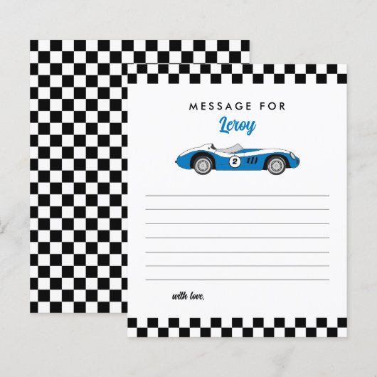 Carte de note de capsule temporelle d'anniversaire (Devant / Derrière)