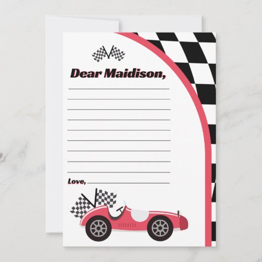 Carte de note de capsule temporelle d'anniversaire (Devant)