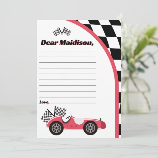 Carte de note de capsule temporelle d'anniversaire (Debout devant)