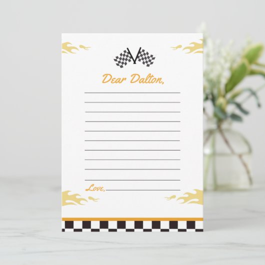 Carte de note de capsule temporelle de fête d'anni (Debout devant)