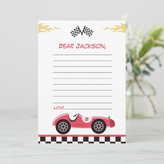 Carte de note de capsule temporelle pour fête d'an (Debout devant)