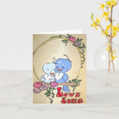 Carte de note de chanson d'amour (Fleur jaune)