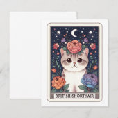 Carte de note de chat (Devant / Derrière)