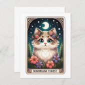 Carte de note de chat (Devant / Derrière)