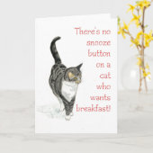 Carte de note de chat Tabulation Gris (Fleur jaune)