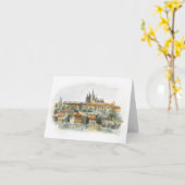 Carte de note de château de Prague (Fleur jaune)