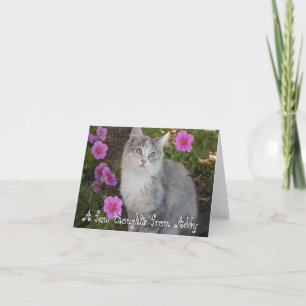 Carte de note de chaton