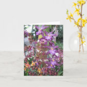 Carte de note de chemin d'orchidée (Fleur jaune)