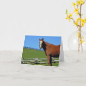 Carte de note de cheval (Fleur jaune)