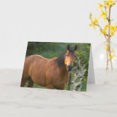 Carte de note de cheval (Fleur jaune)