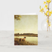 Carte de note de chien de boxeur (Fleur jaune)