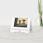 Carte de note de chien de boxeur - Noël ou carte (Dos)
