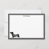 Carte de note de chien mignonne Dachshund Merci pe (Devant)