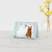 Carte de note de chiot (Fleur jaune)