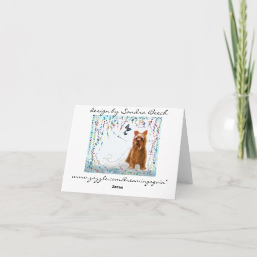 Carte de note de chiot (Dos)