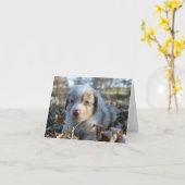 Carte de note de chiot (Fleur jaune)