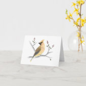 Carte de note de cirage de cèdre d'aquarelle (Fleur jaune)