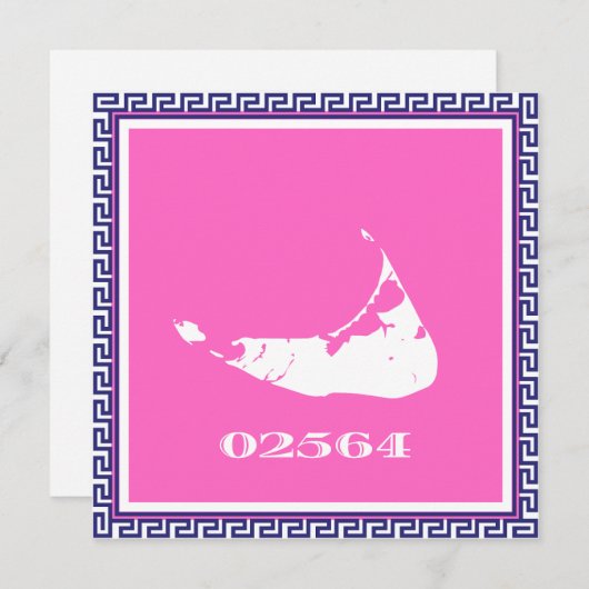 Carte de note de clé grecque de code postal Nantuc (Devant / Derrière)