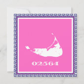 Carte de note de clé grecque de code postal Nantuc (Devant)