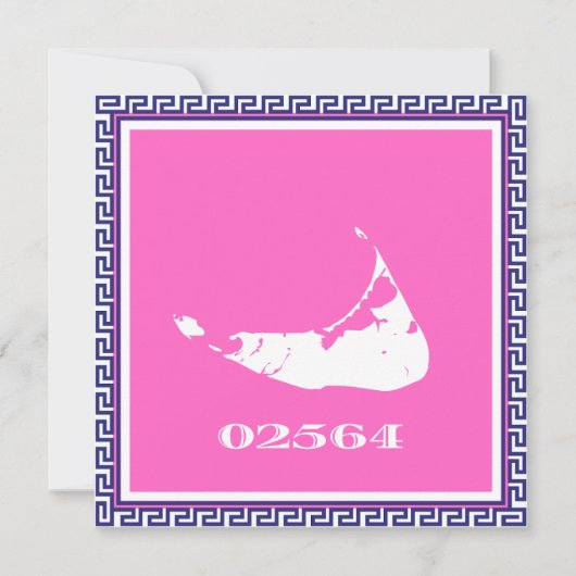 Carte de note de clé grecque de code postal Nantuc (Devant)