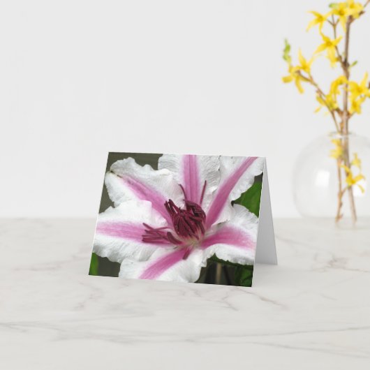 Carte de note de clématite (Fleur jaune)