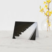 Carte de note de clés de piano (Fleur jaune)