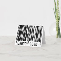 Carte de note de code-barres noir