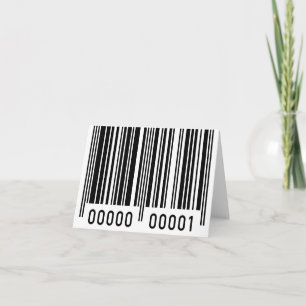 Carte de note de code-barres noir
