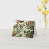 Carte de note de colibri (Fleur jaune)