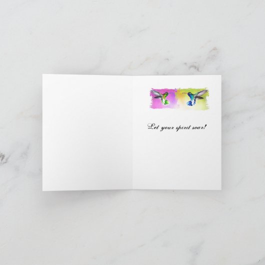 Carte de note de colibri (Intérieur)