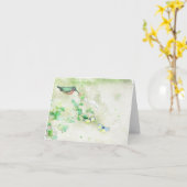 Carte de note de colibri d'aquarelle (Fleur jaune)