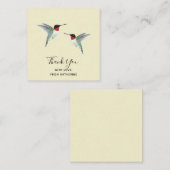 Carte de note de colibri de Merci personnalisée (Devant / Derrière)