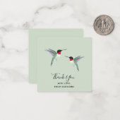Carte de note de colibri de Merci personnalisée (Devant/Arrière en situation)