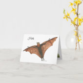 Carte de note de collection de chauves-souris (Fleur jaune)