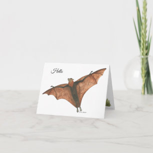 Carte de note de collection de chauves-souris