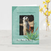 Carte de note de collection de Meerkat (Fleur jaune)