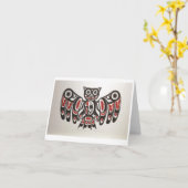 Carte de note de conception de la chouette NW de l (Fleur jaune)